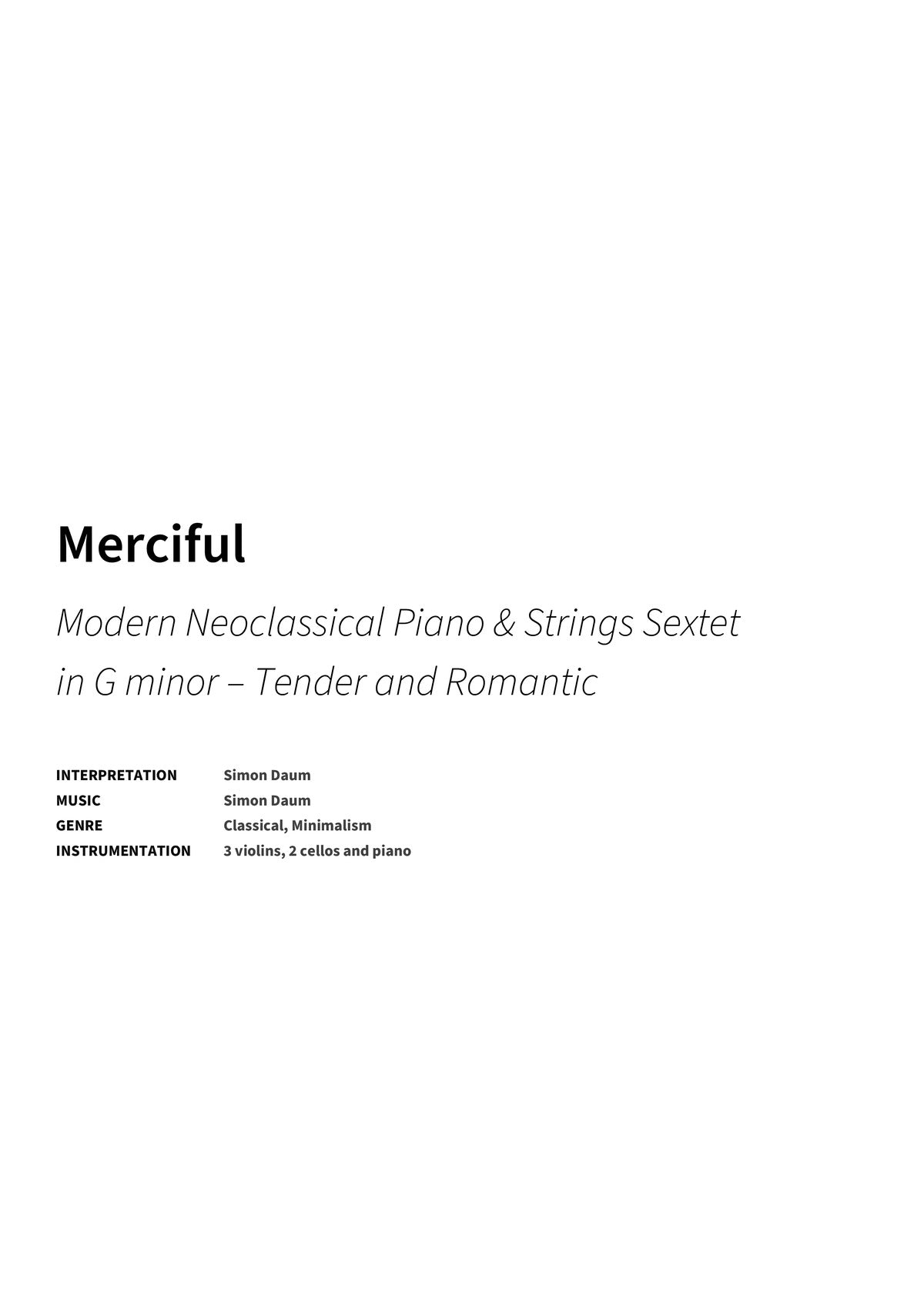 Merciful - Title Page