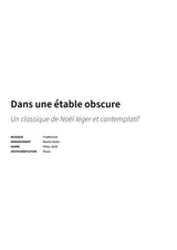 Dans une étable obscure - Title Page