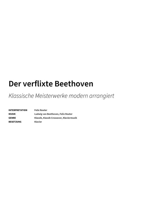 Der verflixte Beethoven - Title Page