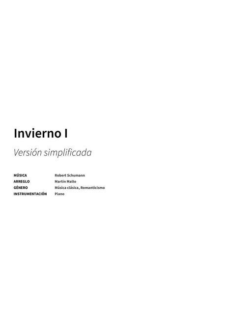 Invierno I - Title Page