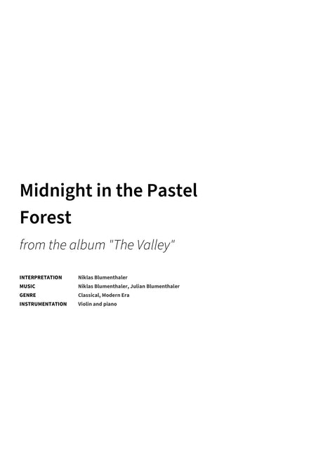 Midnight in the Pastel Forest - Title Page