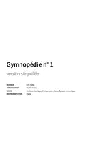 Gymnopédie n° 1 - Title Page