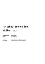 Ich schau' den weißen Wolken nach - Title Page