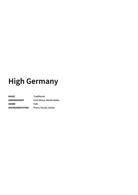 High Germany - Title Page