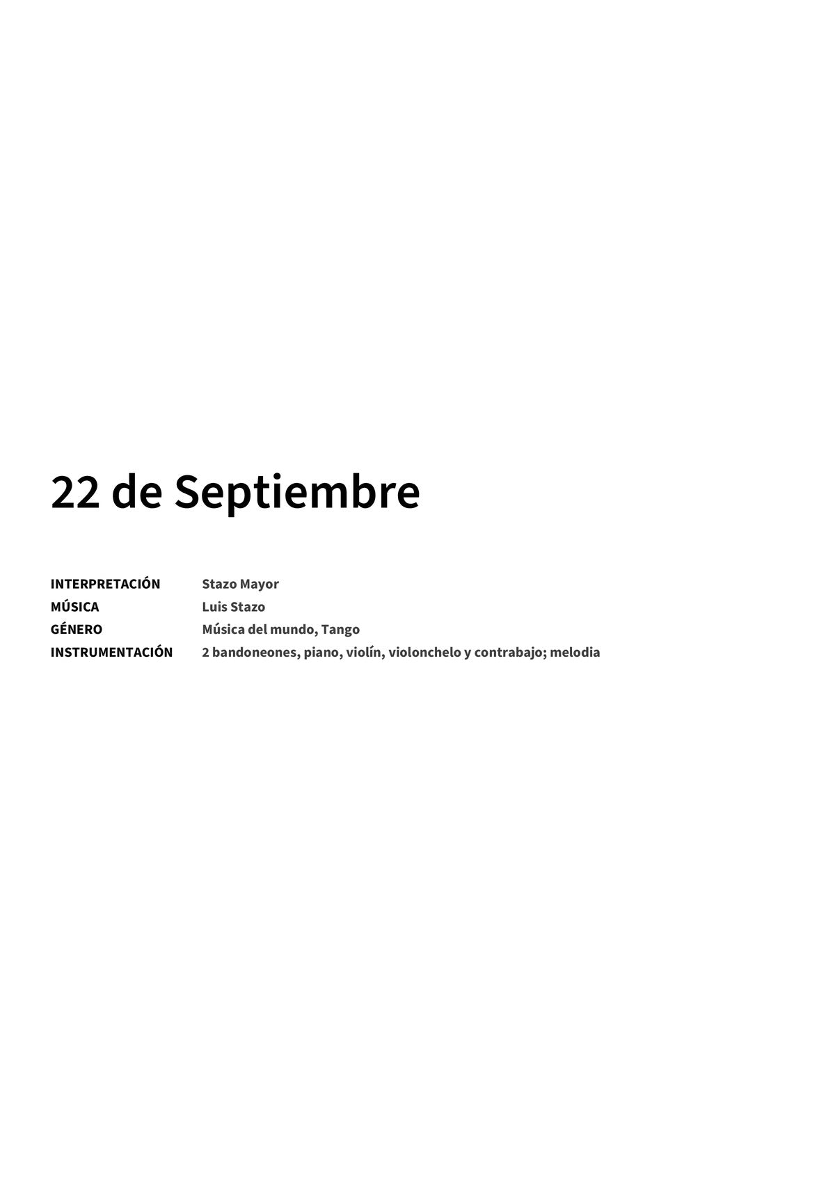 22 de Septiembre - Title Page