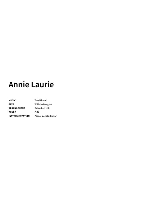 Annie Laurie - Title Page
