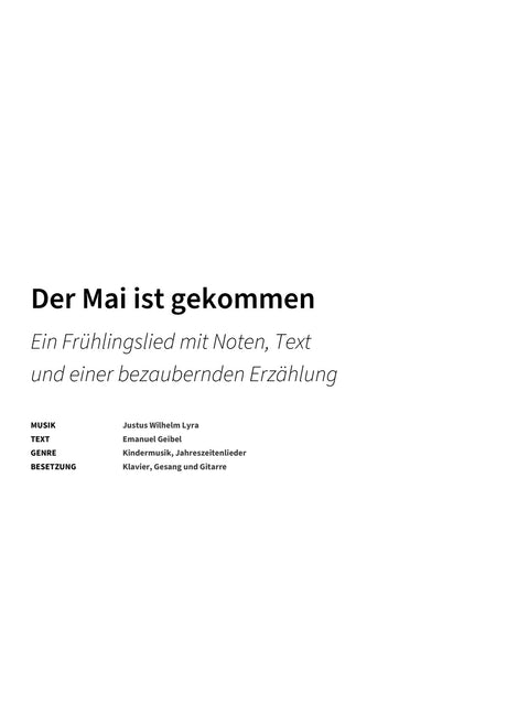 Der Mai ist gekommen - Title Page