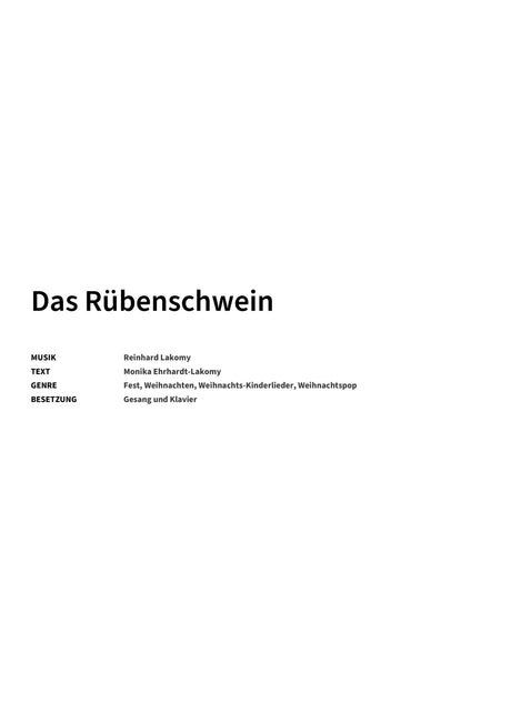 Das Rübenschwein - Title Page
