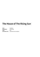 The House of The Rising Sun - Title Page