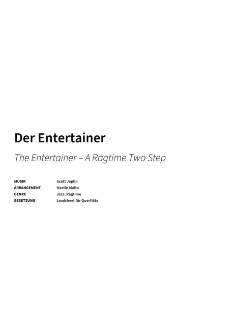 Der Entertainer - Title Page