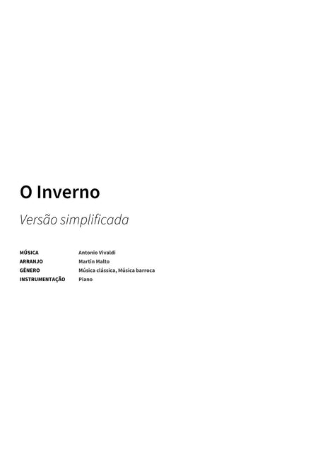O Inverno - Title Page