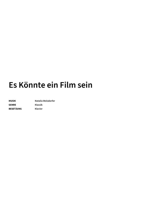 Es Könnte ein Film sein - Title Page