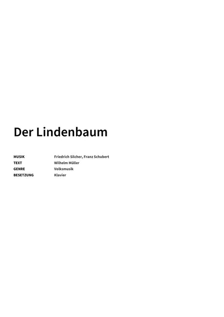 Der Lindenbaum - Title Page