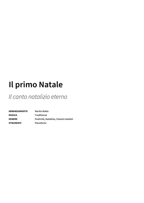 Il primo Natale - Title Page