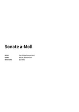 Sonate a-Moll - Title Page