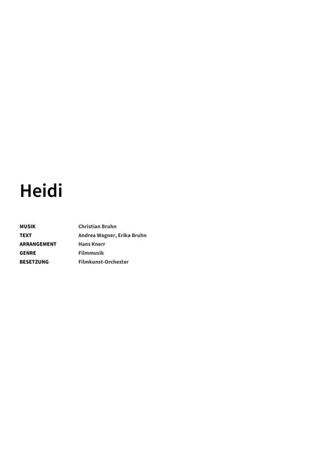 Heidi - Title Page
