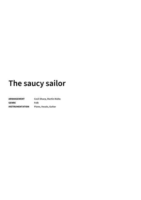 The saucy sailor - Title Page