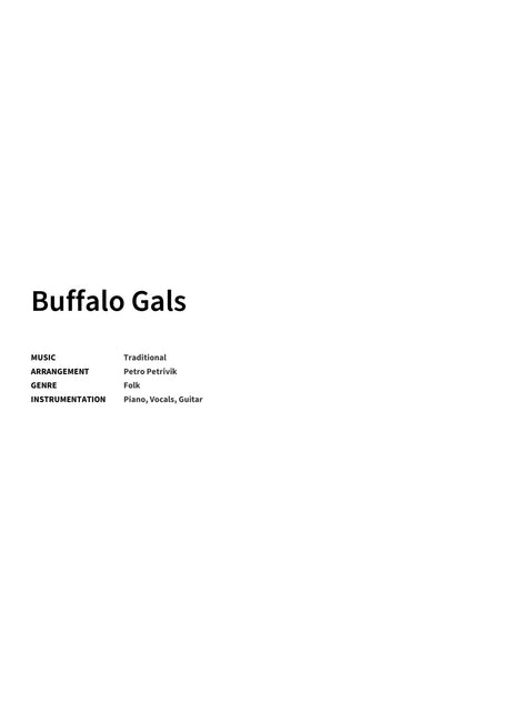 Buffalo Gals - Title Page