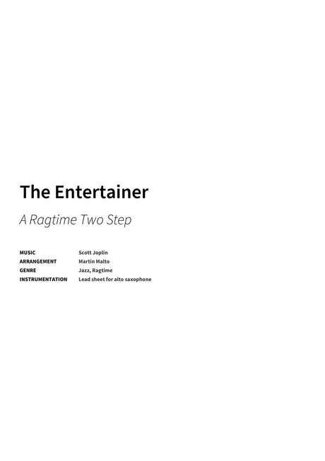 The Entertainer - Title Page