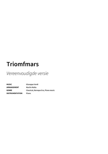 Triomfmars - Title Page
