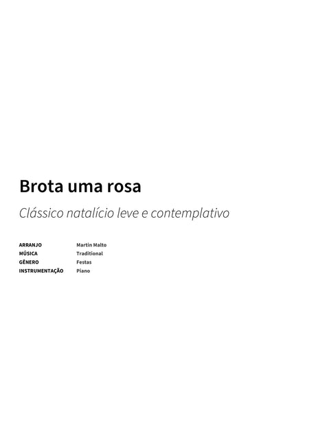 Brota uma rosa - Title Page