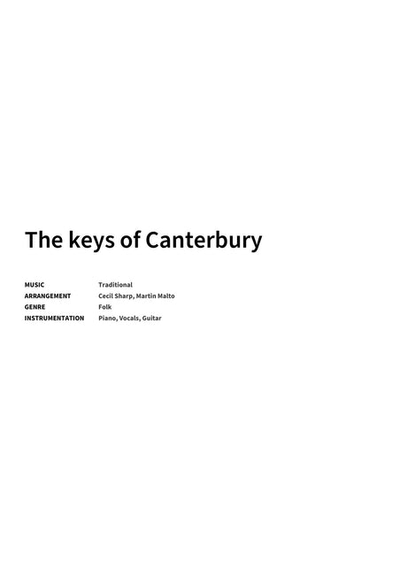The keys of Canterbury - Title Page