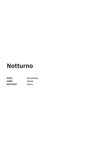 Notturno - Title Page