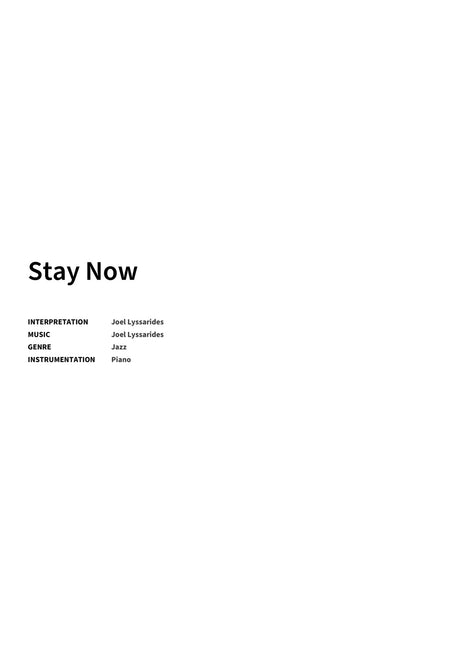 Stay Now - Title Page