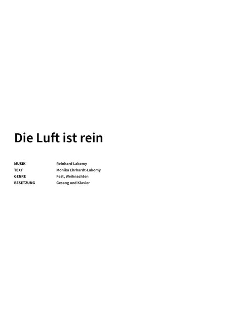 Die Luft ist rein - Title Page
