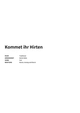 Kommet ihr Hirten - Title Page