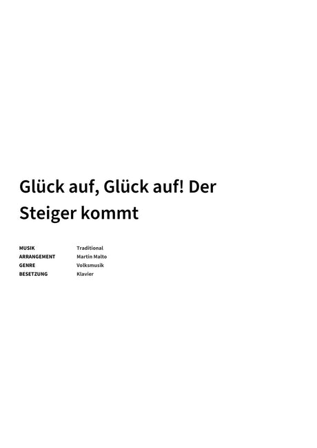 Glück auf, Glück auf! Der Steiger kommt - Title Page