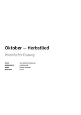 Oktober — Herbstlied - Title Page