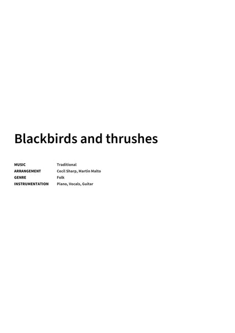 Blackbirds and thrushes - Title Page
