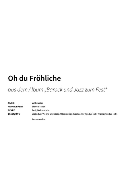 Oh du Fröhliche - Title Page