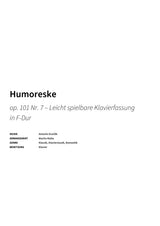 Humoreske - Title Page