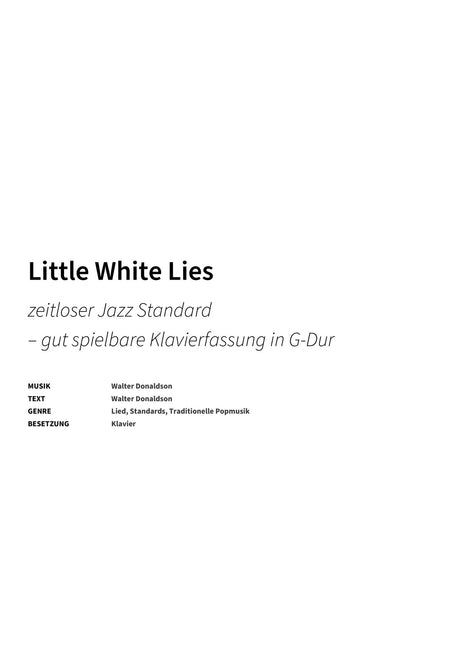 Little White Lies - Title Page