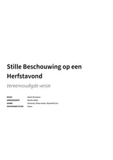 Stille Beschouwing op een Herfstavond - Title Page