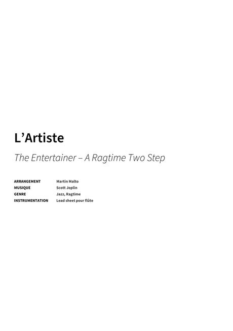 L’Artiste - Title Page