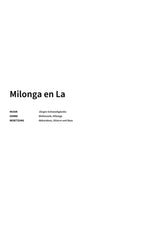 Milonga en La - Title Page