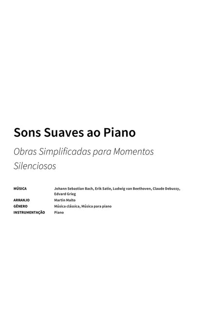 Sons Suaves ao Piano - Title Page