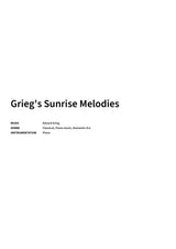 Grieg's Sunrise Melodies - Title Page