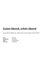 Guten Abend, schön Abend - Title Page