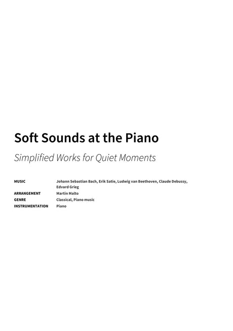 Soft Sounds at the Piano - Title Page