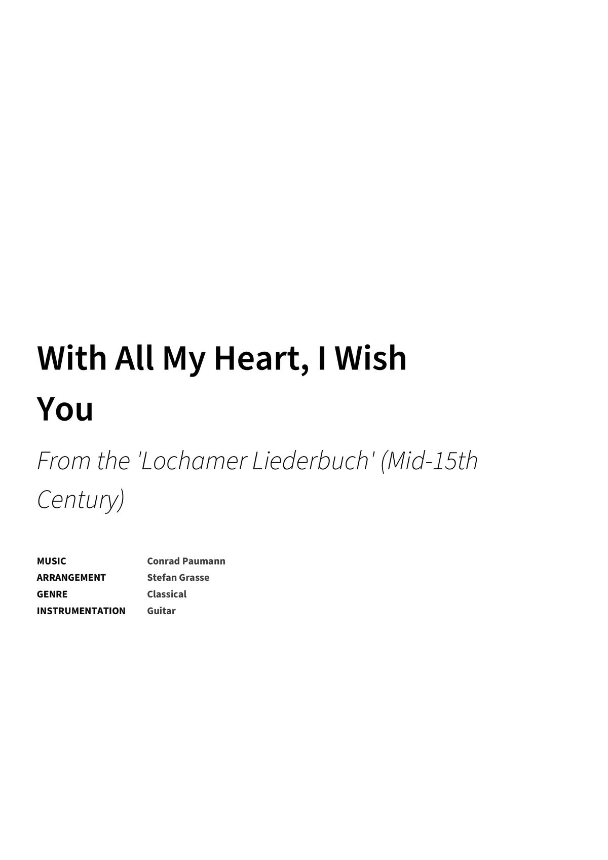 With All My Heart, I Wish You - Title Page
