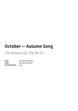 October — Autumn Song - Title Page