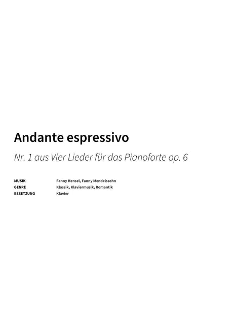 Andante espressivo - Title Page