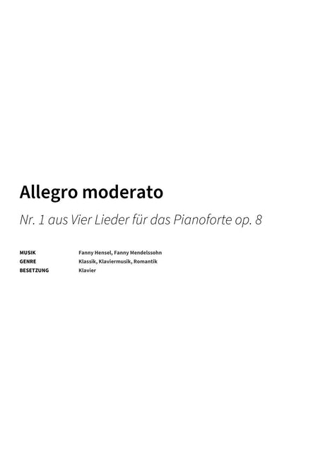 Allegro moderato - Title Page