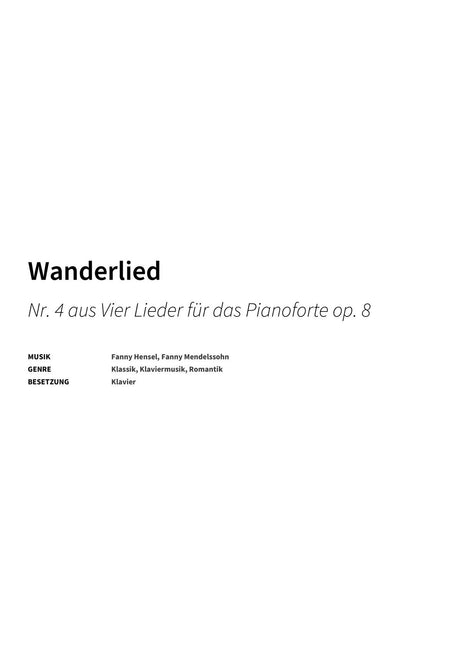 Wanderlied - Title Page
