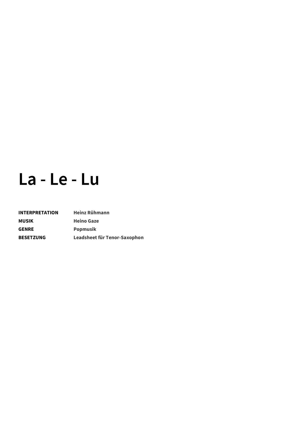 La-Le-Lu - Title Page