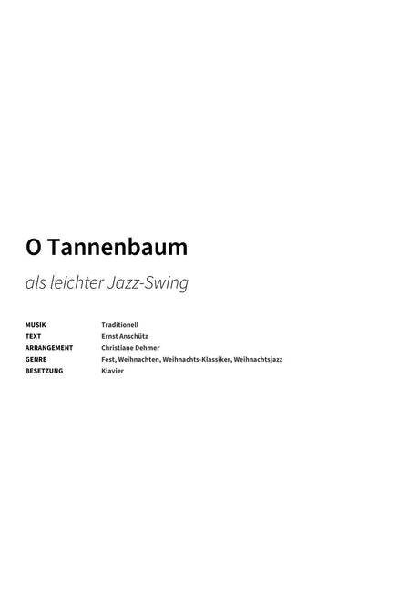 O Tannenbaum - Title Page